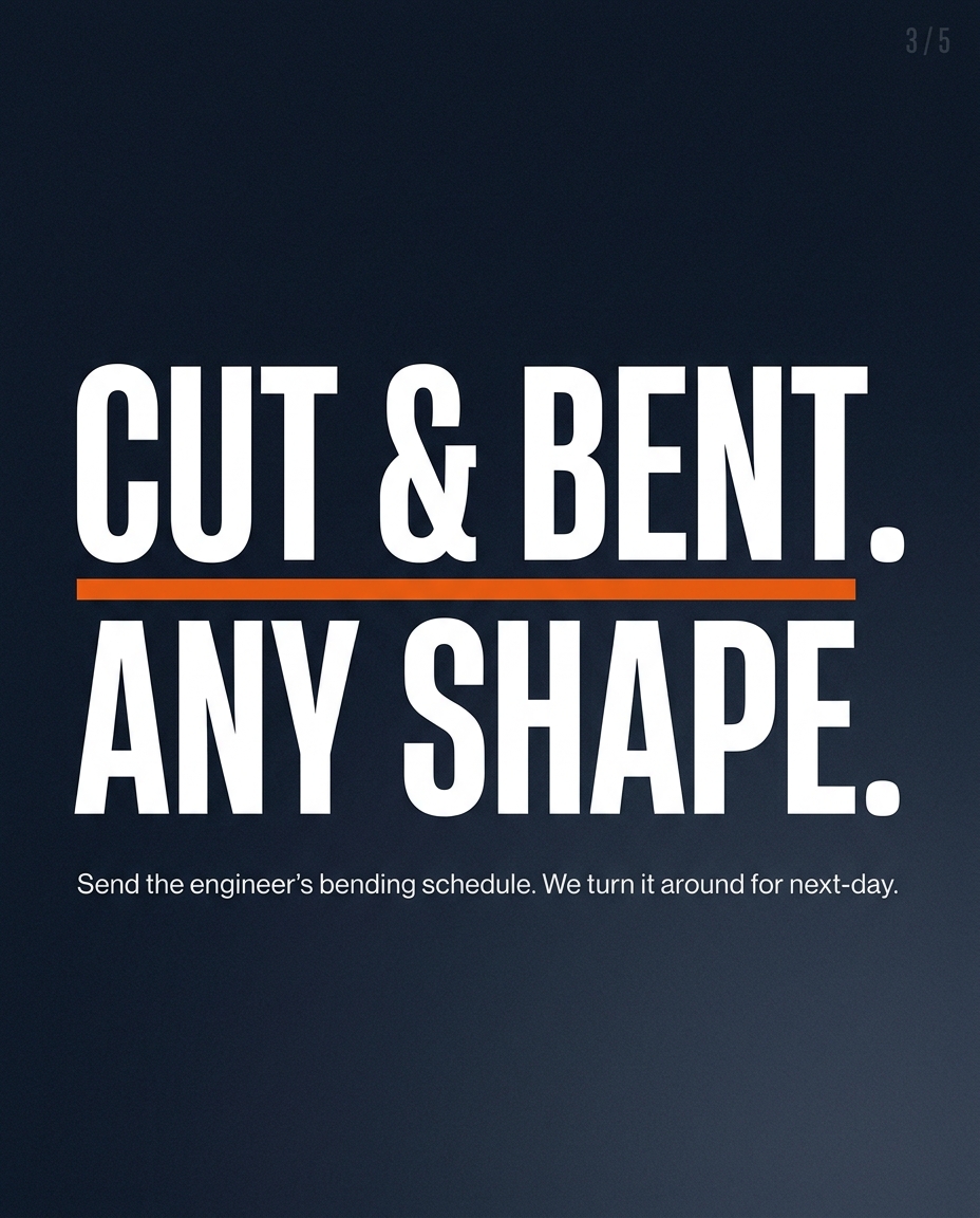 Slide 3 — Cut & bent, any shape